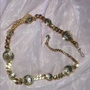 Vintage Fendi Gold Medallion Chain Belt